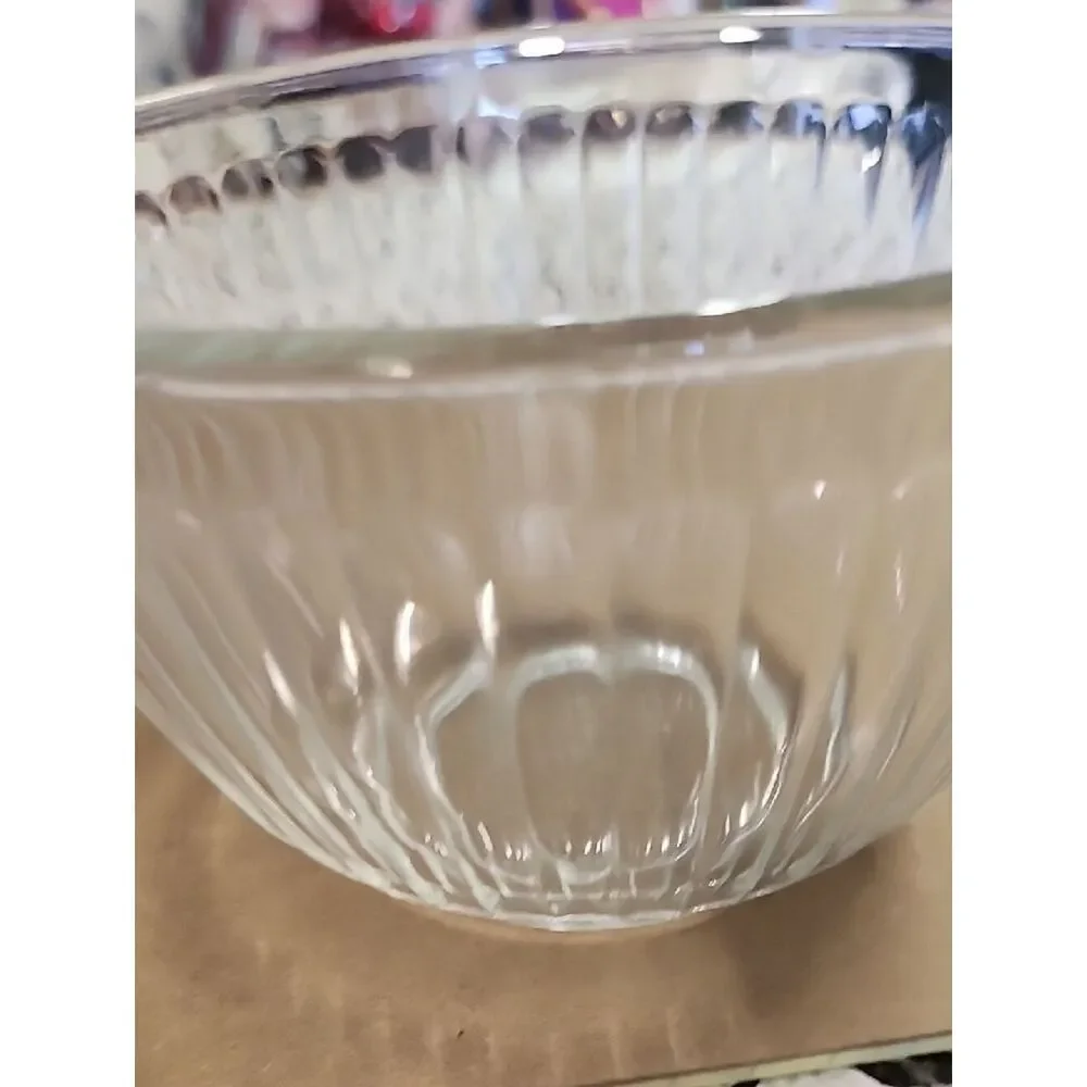 Pyrex Clear Ribbed Glass Mixing Bowl